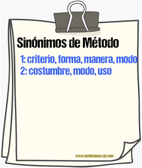 sinonimi metodo|sinônimo de metodo de gestao.